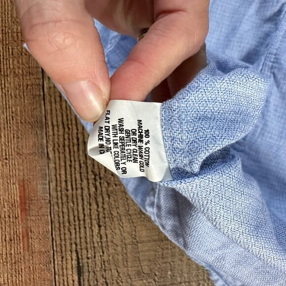 JB Jr Boys Long Sleeve Button Down in Blue -14 - Picture 6 of 7